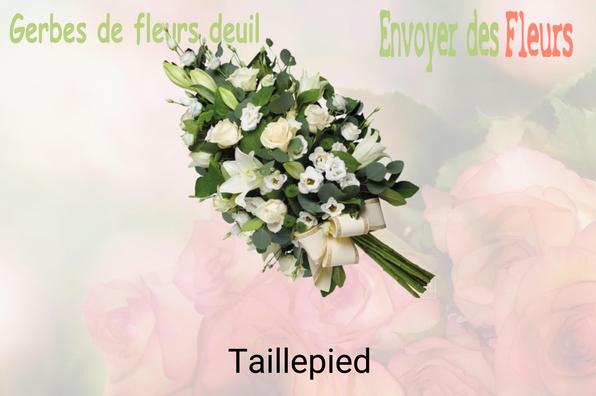 Gerbe de fleurs de deuil livrée à Taillepied